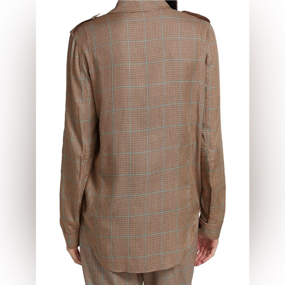 (A54) rag & bone Field Plaid Shirt, Color - Tan Multi, Size Medium - Picture 7 of 16